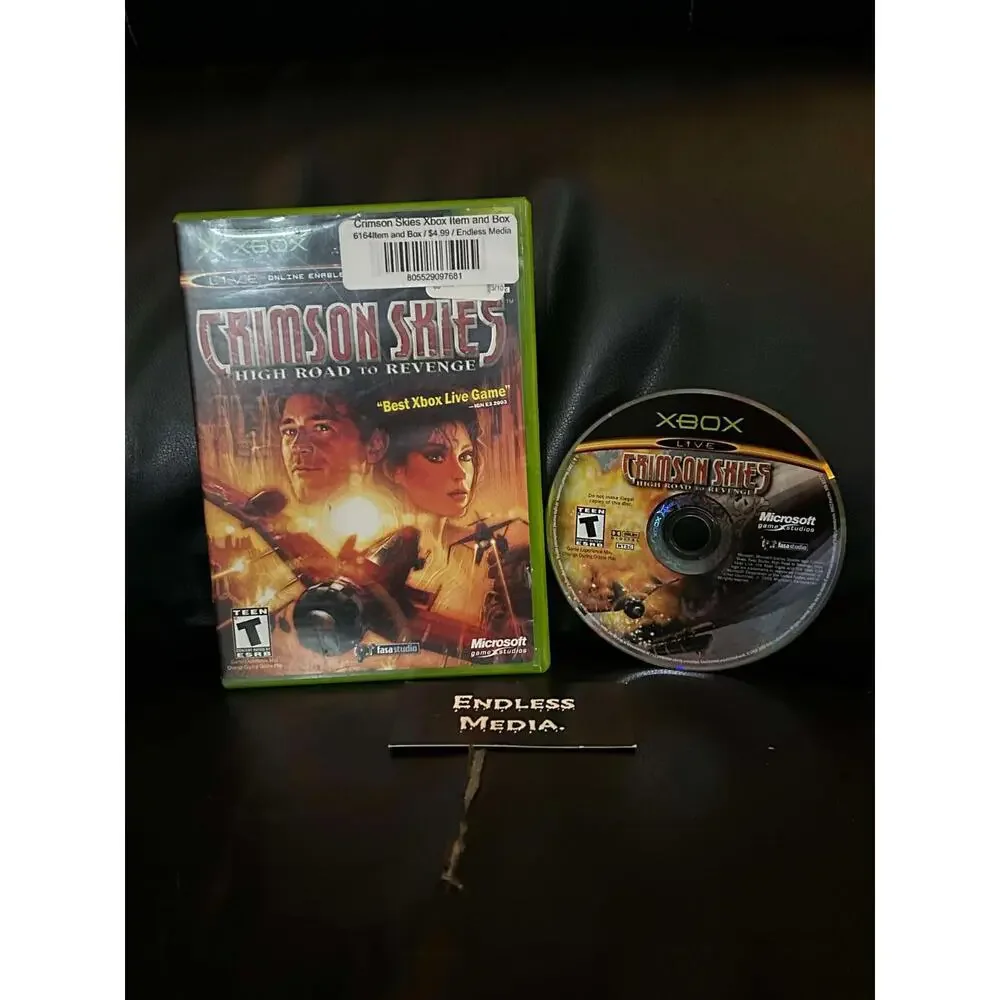 Crimson Skies Microsoft Xbox Item and Box Video Game